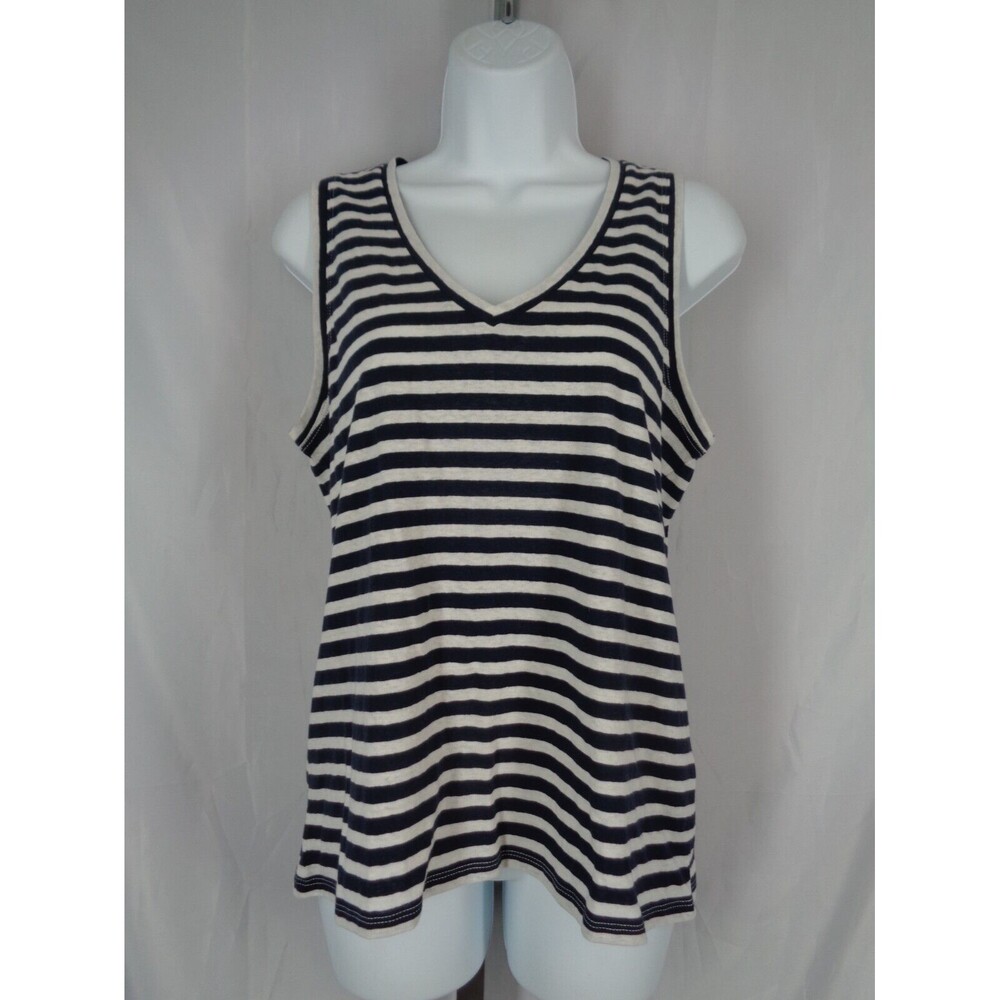 J Crew Stripe Blue White Tank Top Size Small New